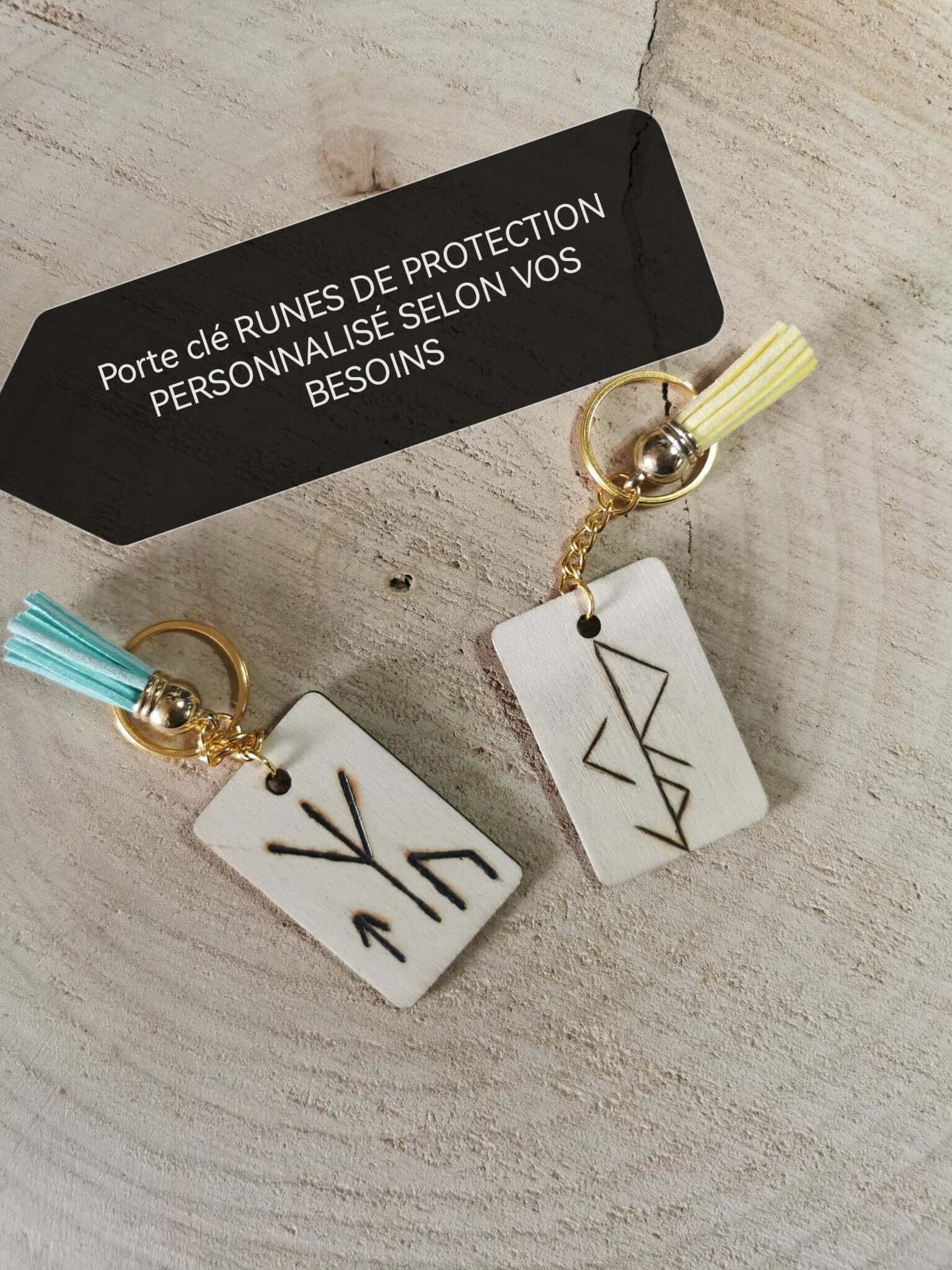 Porte-Clé Rune de Protection Futhark