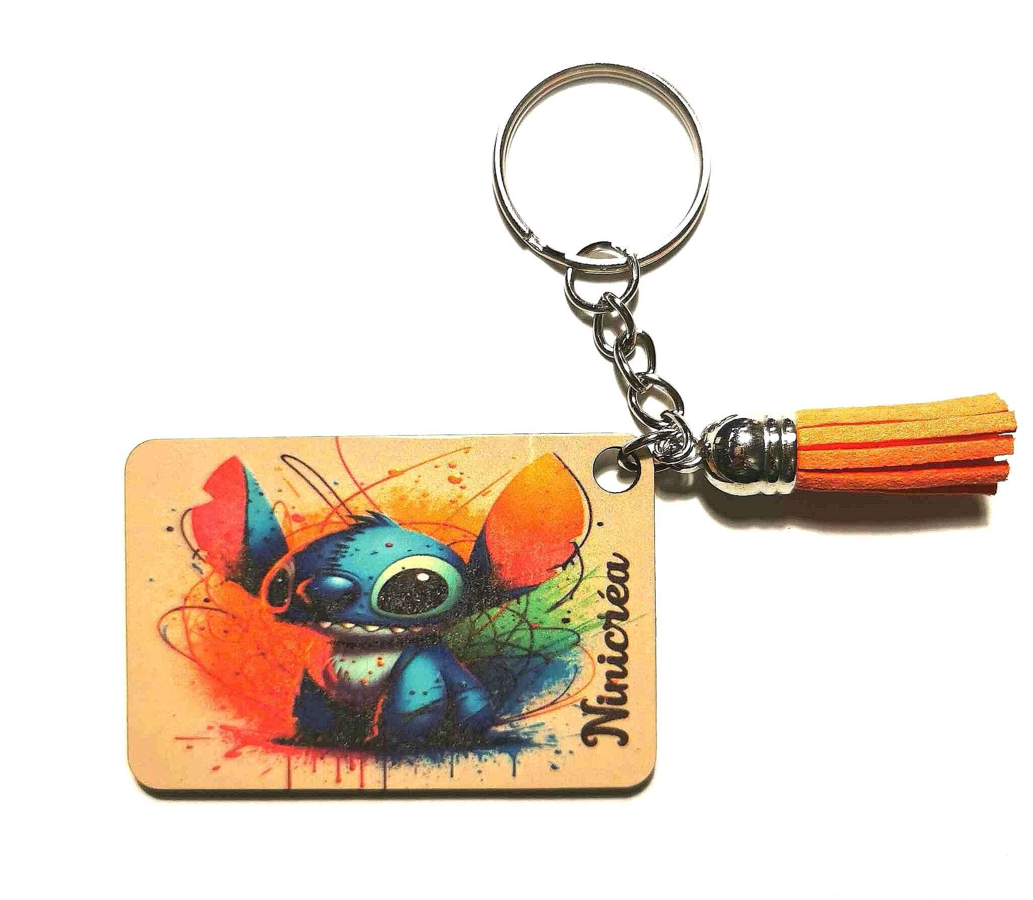 Porte clé sublimé chat multicolore