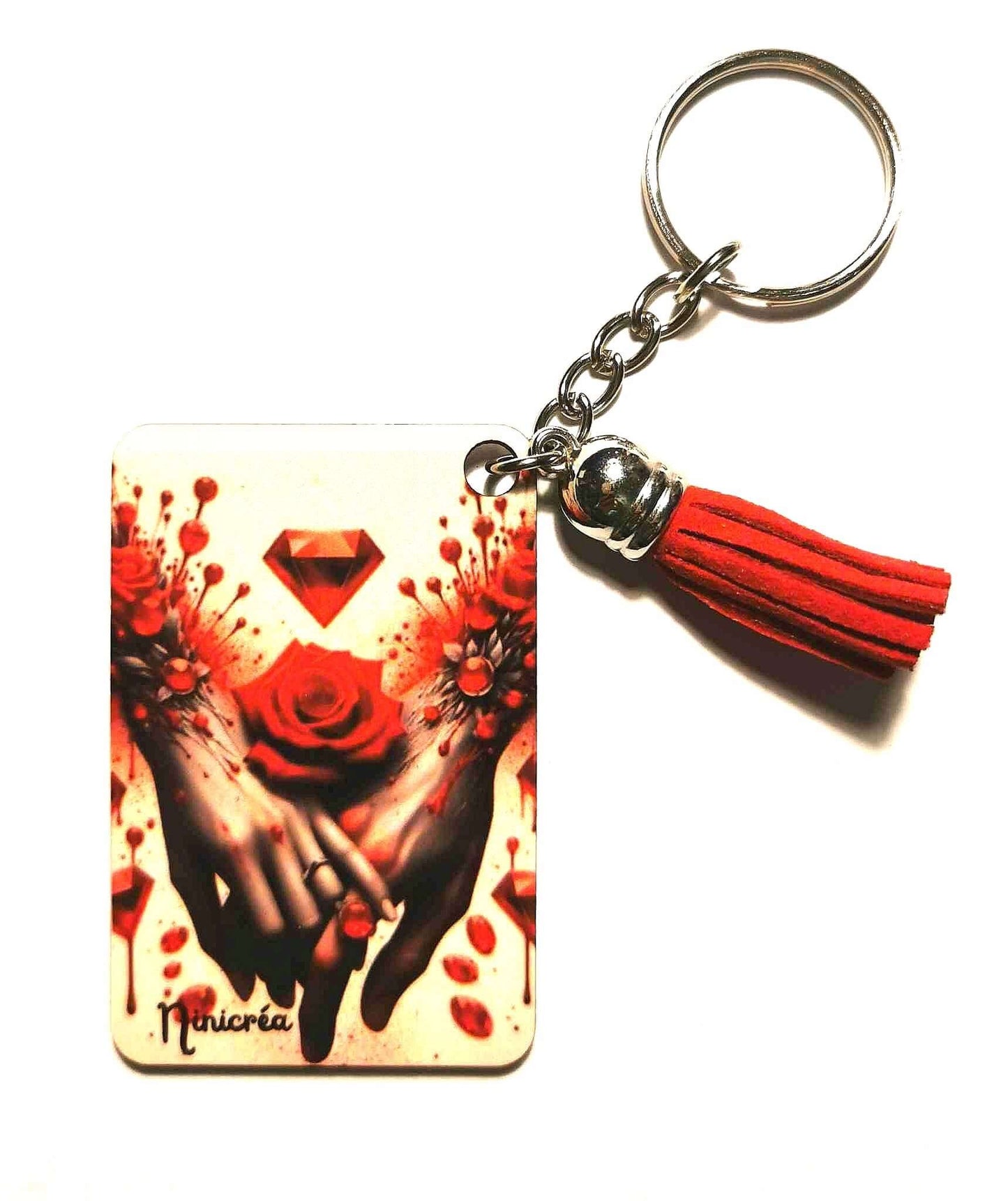 Porte clé sublimé chat multicolore