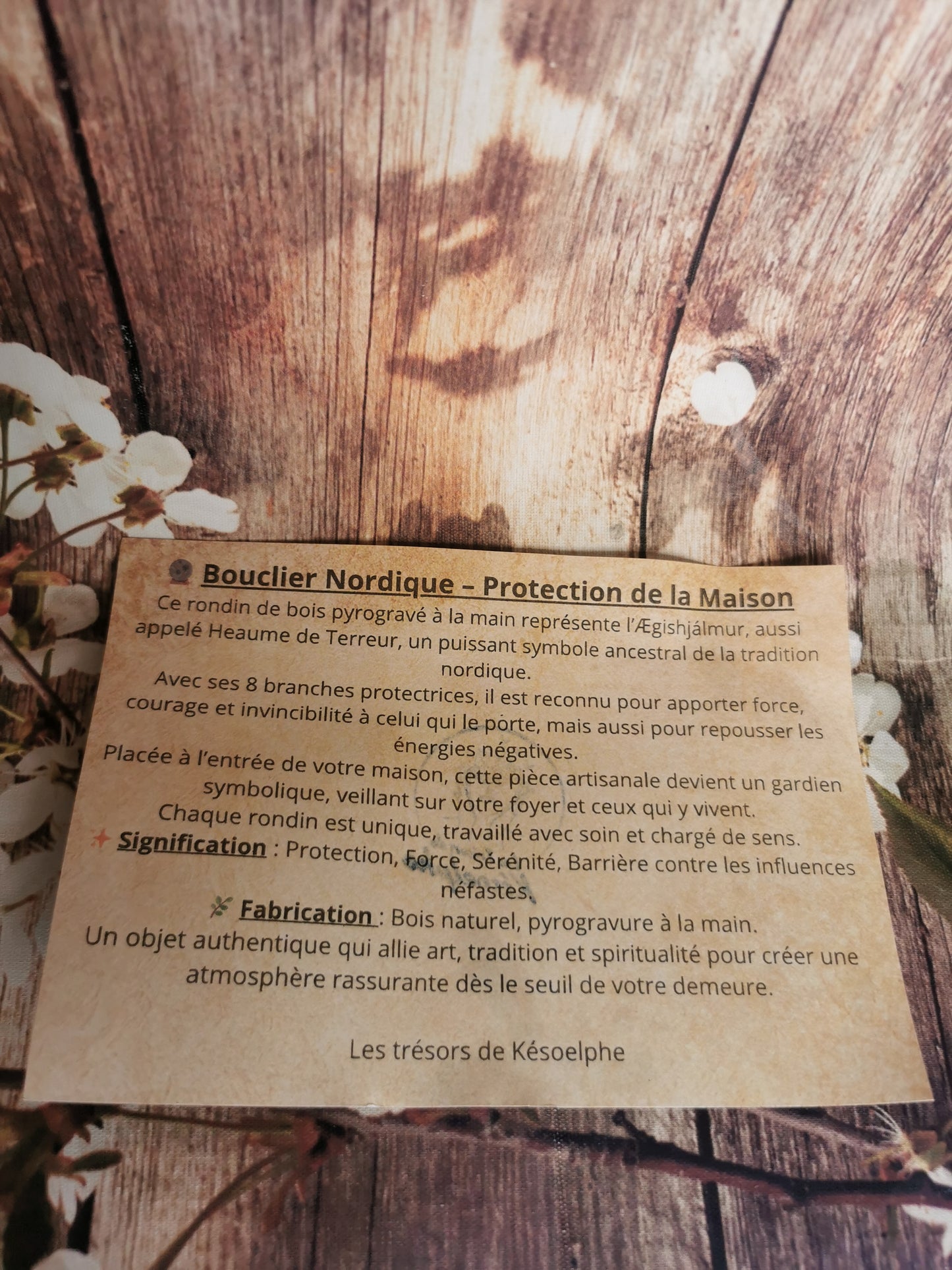 Bouclier Nordique Ægishjálmur symbole ancestral