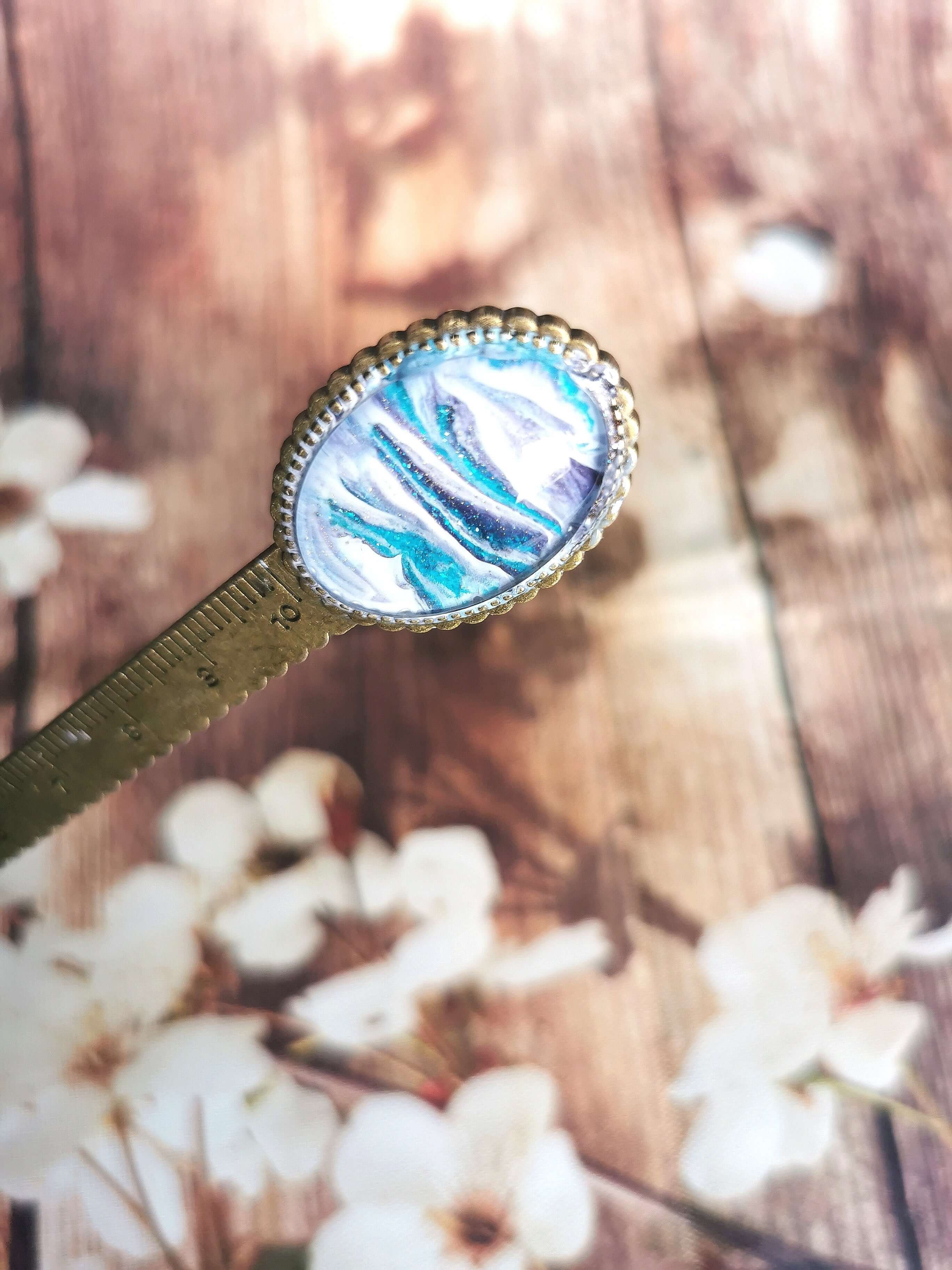 Marque page Océan Mystique résine et métal