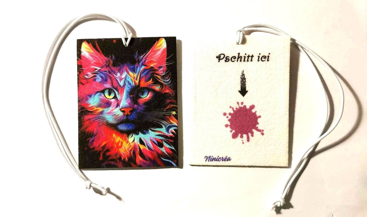 Désodorisant voiture thème Chat