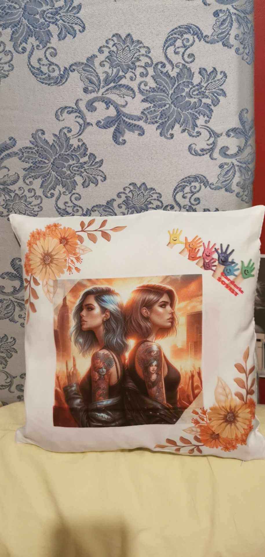 Taie d'oreiller personnalisable avec coussin