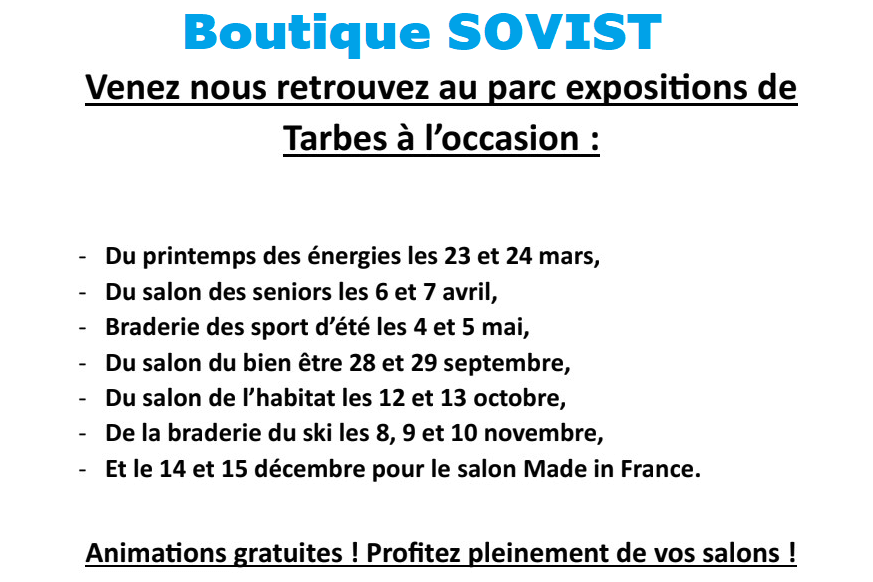 Explorez notre univers - BOUTIQUE SOVIST