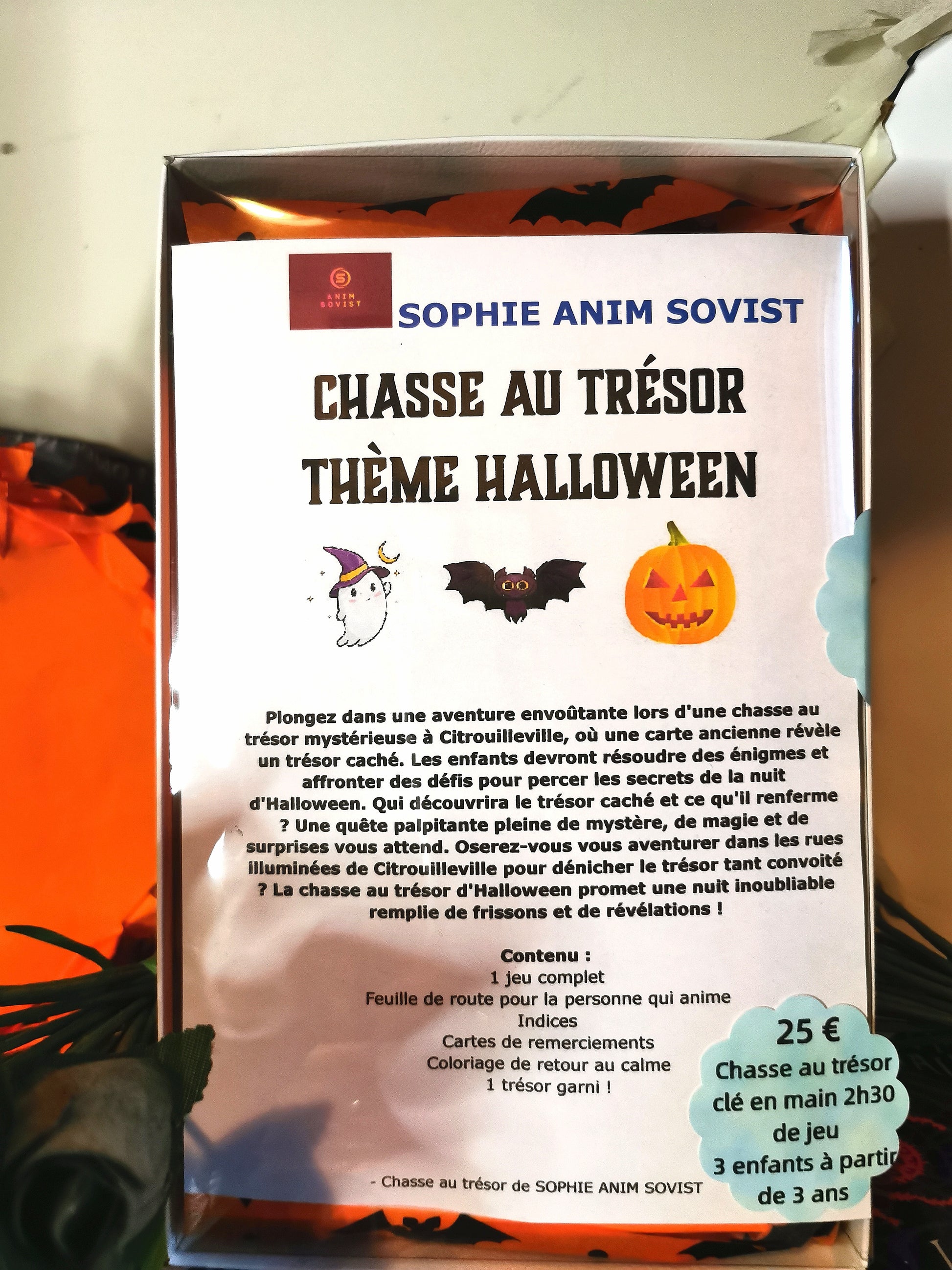 Kit chasse au trésor pour Halloween 