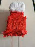 Piñata botte de Noël à ficelle Vue de coté 