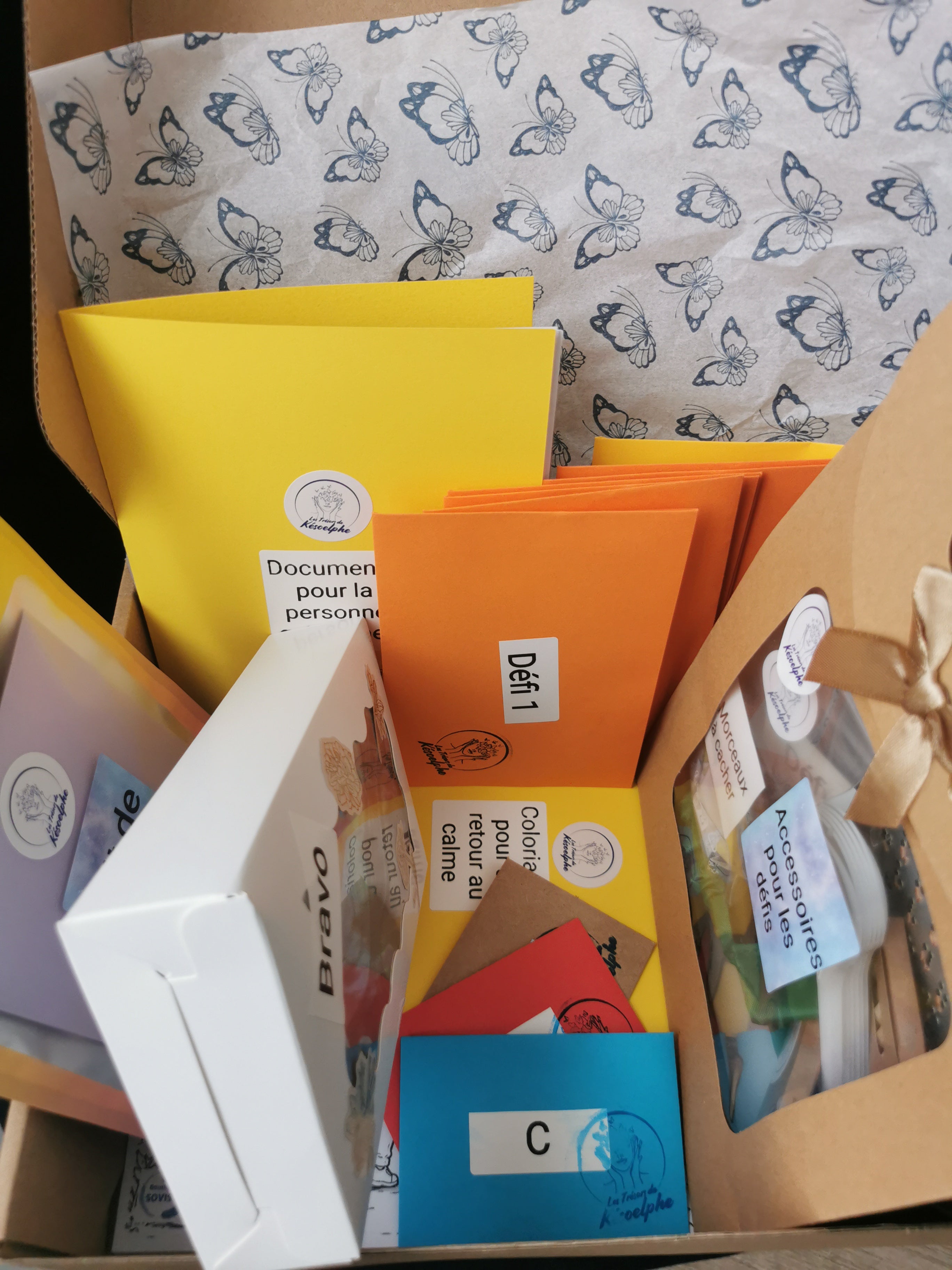 Chasse au Trésor Enquête Mystère du Calice Perdu de Valombre 6 enfants, matériel de jeu pour l'enquête dans un coffret.