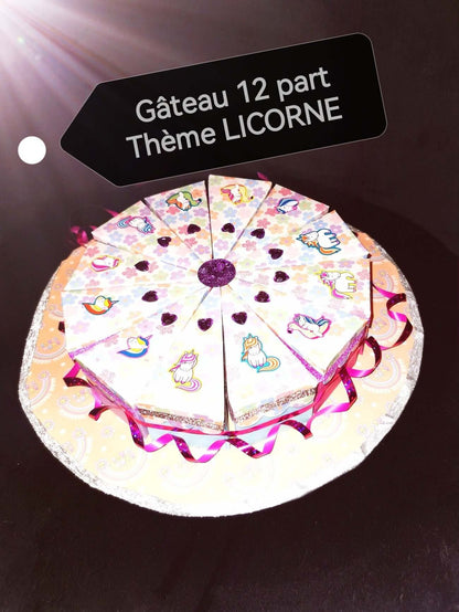 Cadeau invité en forme de gâteau 12 parts. - BOUTIQUE SOVIST