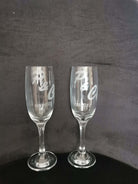Flûte de Champagne Elégance modèle 2 gravé à la main
