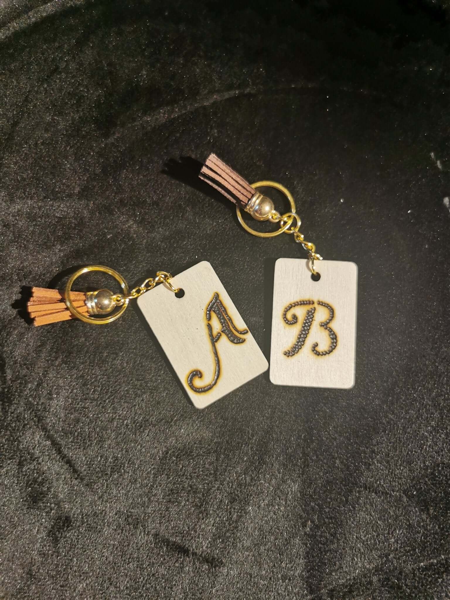 Porte clé personnalisable en bois pyrogravé