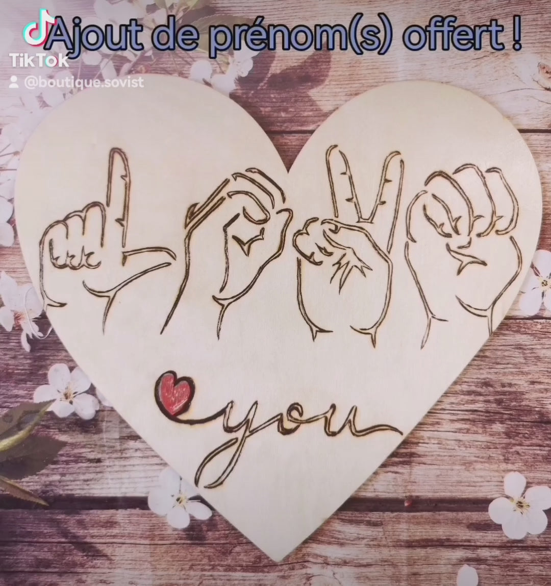 Visuel pyrogravure love face