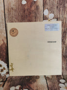 Plaquette carrée en bois Silhouettes et branches fleuries