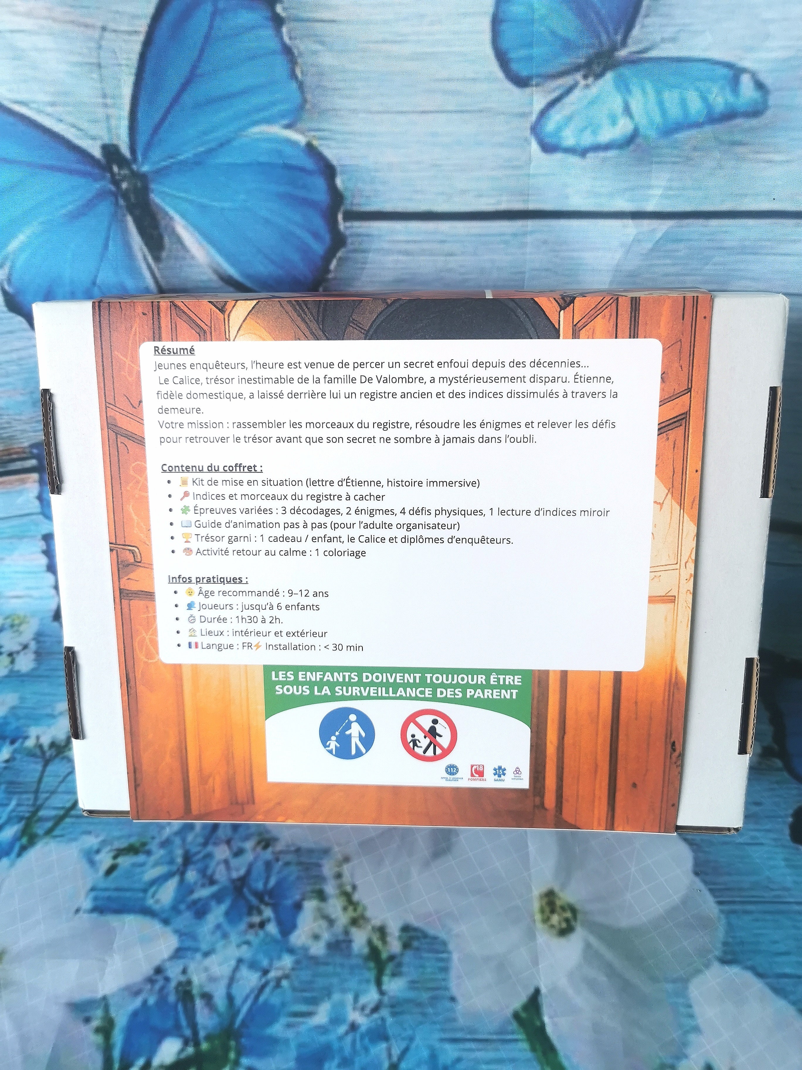 Verso Plongez dans une aventure palpitante avec L'Enquête du Calice, un jeu immersif conçu pour les enfants de 9 à 12 ans ! 