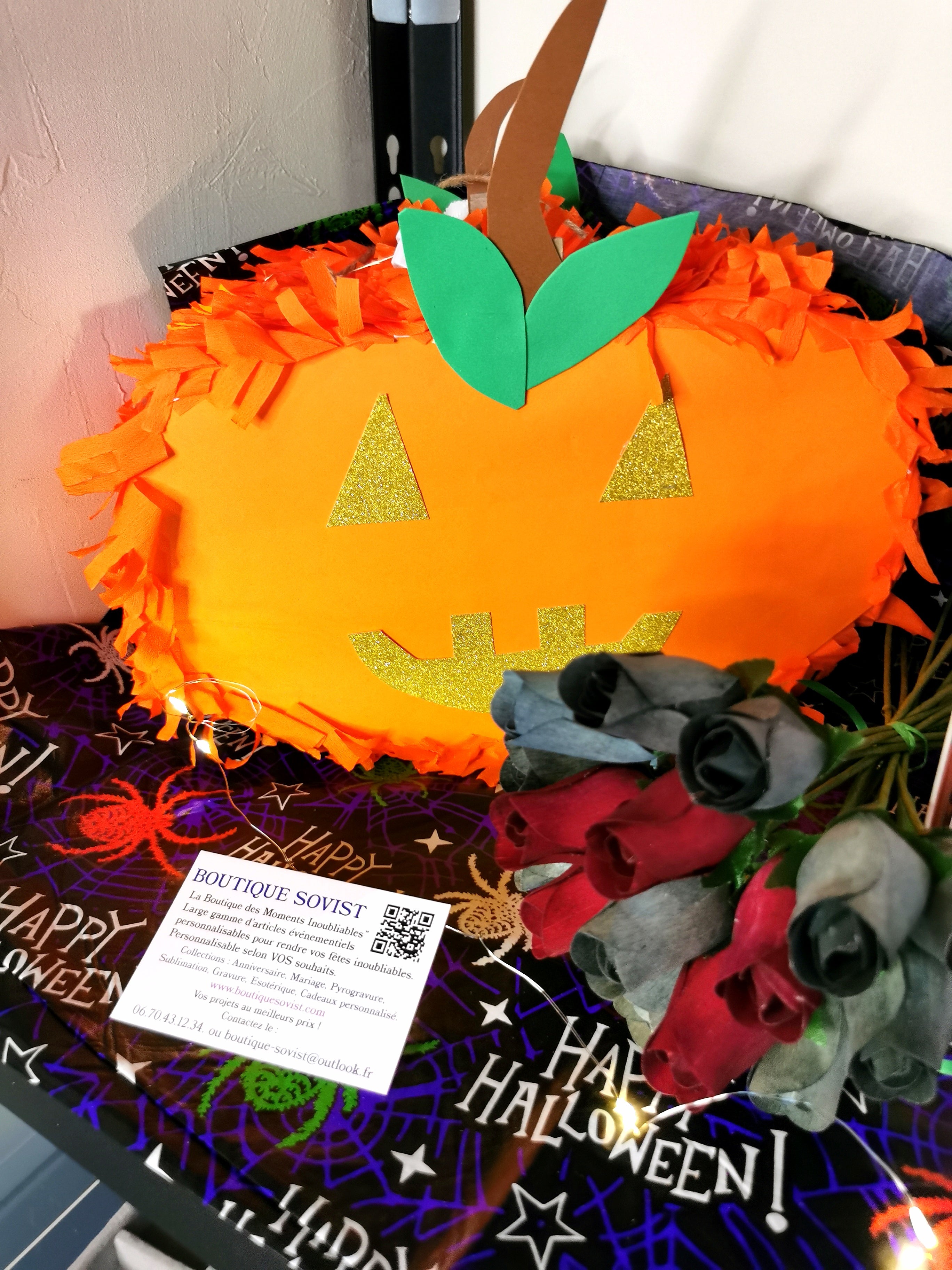 Piñata en forme de citrouille d'halloween