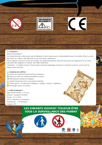 Chasse au Trésor Pirate - Aventure Intérieure pour 6 Enfants