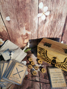 MystiRunes Coffret artisanal de runes pyrogravées Phénix