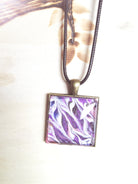 Pendentif métal et résine fait main collection LumiArte