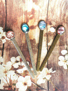 Marque-page vintage avec cabochon décoratif en résine